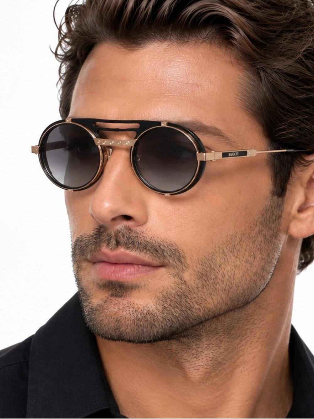 New BUGATTI 52-BK-MRG Unisex Sunglasses Authentic